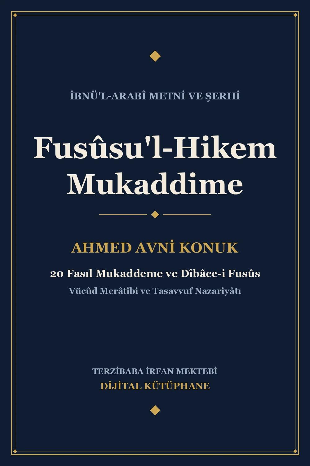 Fusûsu'l-Hikem Mukaddime